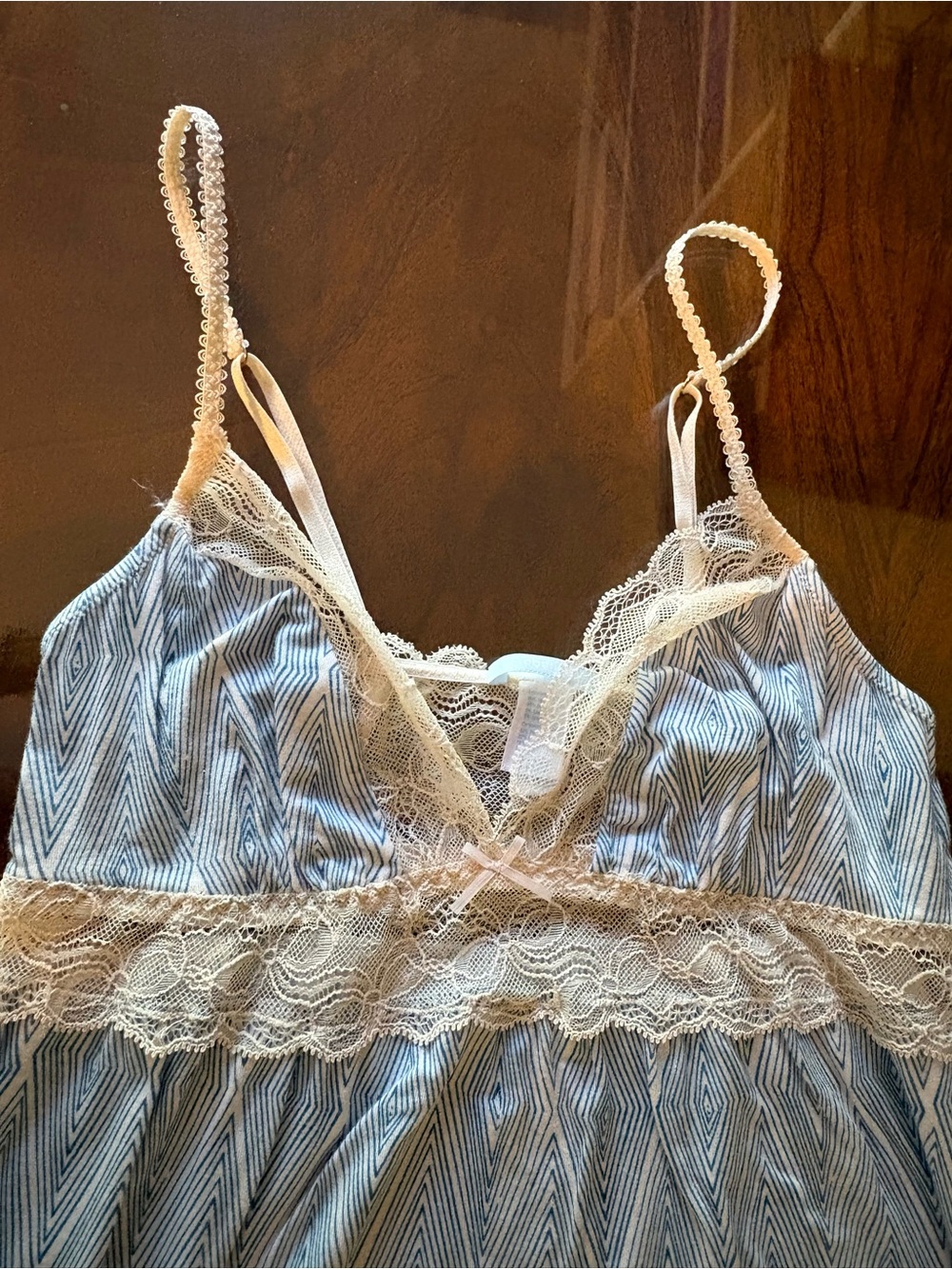 Eberjey Lace Trim Chemise Babydoll Nightgown Sleep Dress Size S/P